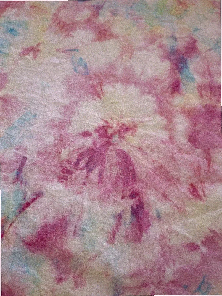 3 PCS POTTERY BARN TEEN TIE DYE QUEEN SHEET SET FLAT FITTED & 1 CASE PINK BLUE