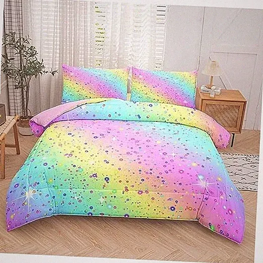 5 Pcs Rainbow Comforter Set Full, Full Size Bedding Full (5 pcs) Tie Dye 06