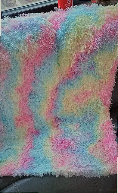 Baby Blanket Light Pink / Rainbow Tie-Dye Plush Throw Blanket, child's