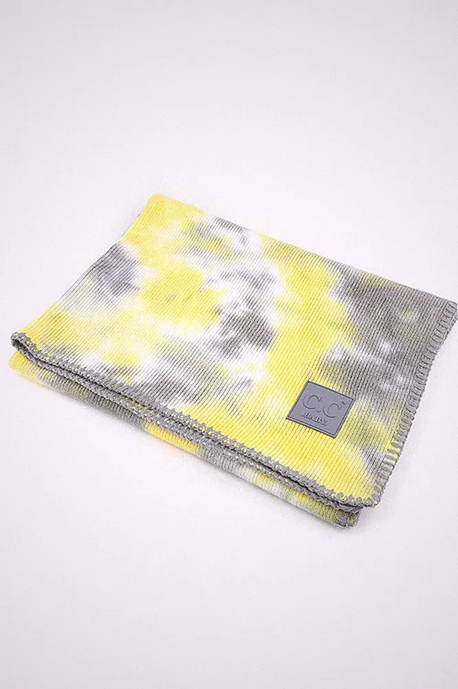 C.C Kids Toddler Baby Luxury Soft Warm Tie Dye Knit Throw Blanket