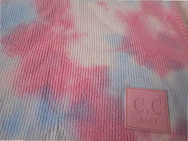 C.C Kids Toddler Baby Luxury Warm Tie Dye Knit Stroller Blanket 31 1/2" x 36"