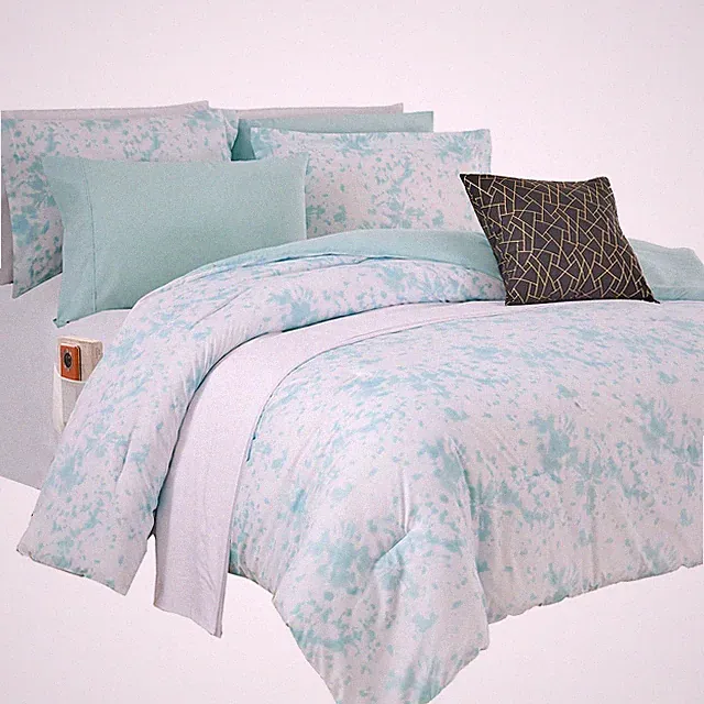 Elegant Comfort Reversible 10-Piece Comforter Set, Tie-Dye Print, Decorative ..