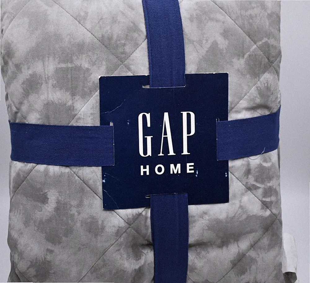 Gap Home Circle Tie Dye Reversible Organic Cotton Blend Quilt
