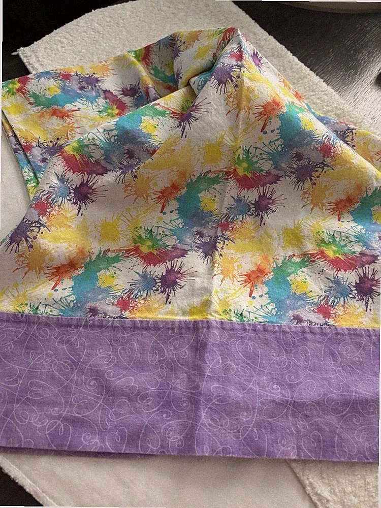 Handmade Standard Pillowcase In Tie Dye Print