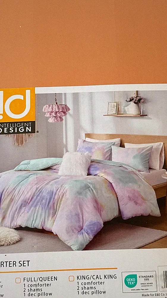Intelligent Design Cassiopeia Watercolor Tie Dye 3-Pc Comforter Set Twin/Twin XL