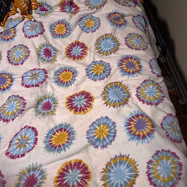 Kidcore Tie Dye Flower Power White Kohl’s Blanket 28 X 34