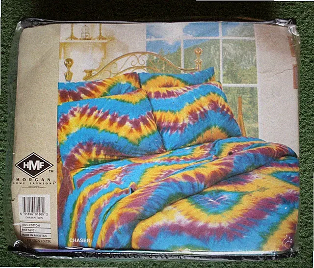 MORGAN HOME FASHIONS 'Chaser' Tie Dye 100% Cotton Knit Jersey Twin Sheet Set