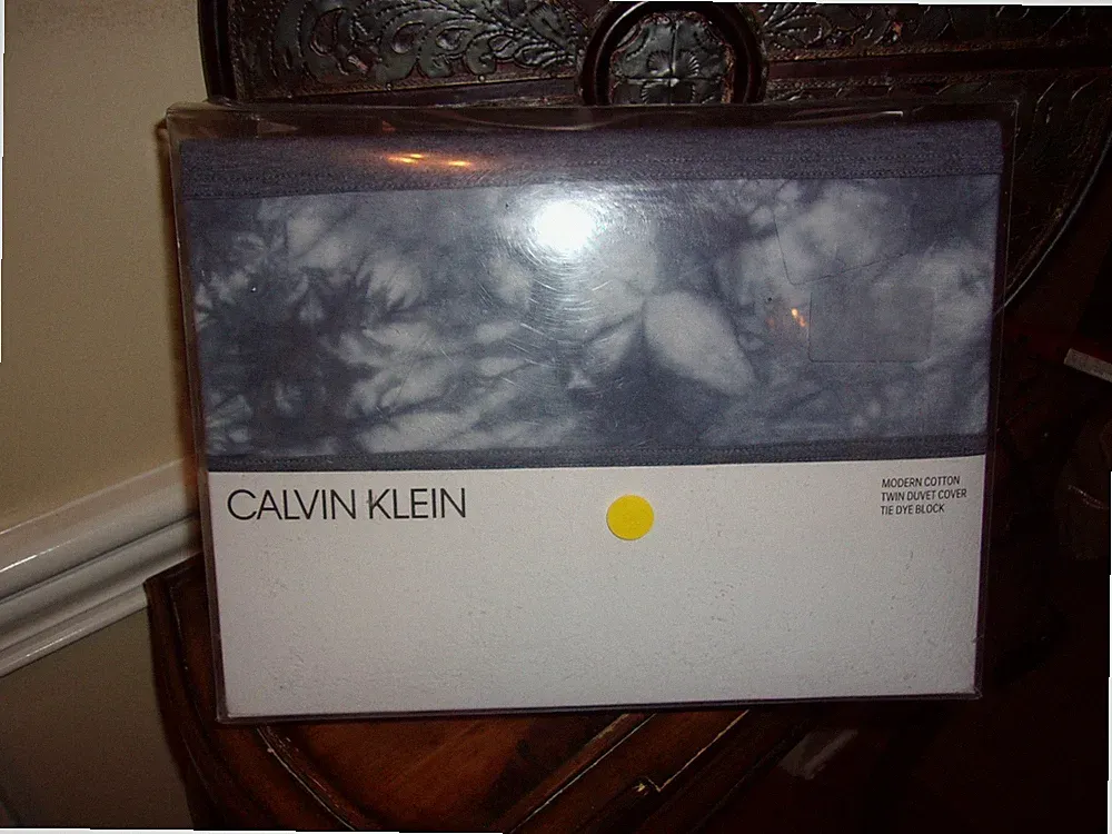 New Calvin Klein Modern Cotton Tie Dye Block Twin Duvet Cover
