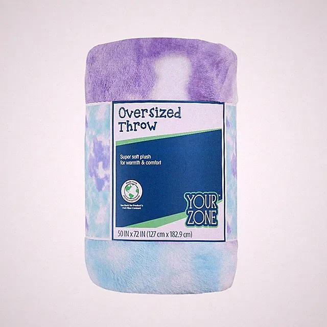 Oversized Tie Dye Throw Blanket Multicolor 72x50 Inch Soft Cozy Plush Blanket