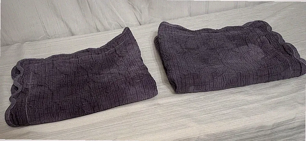 Pillow Shams Dark Gray Tie Dye Set of 2, Standard Size