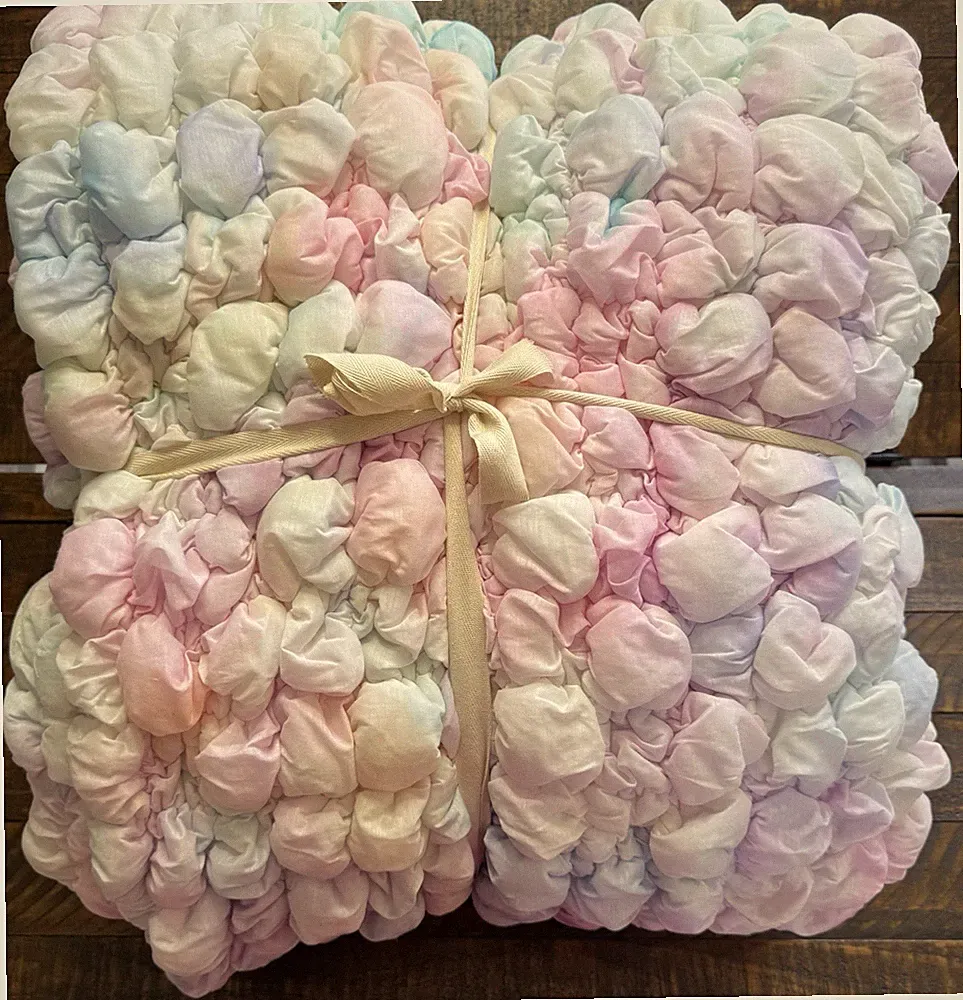 Tie dye marshmallow bedding