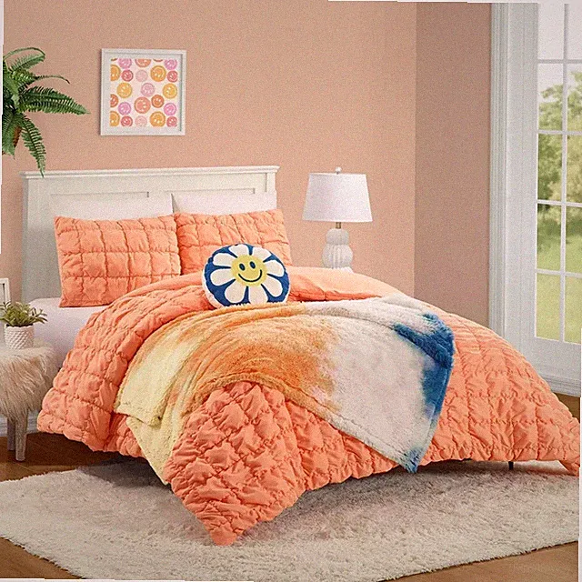 Tie Dye Faux Fur Throw Blanket - Makers Collective NEW